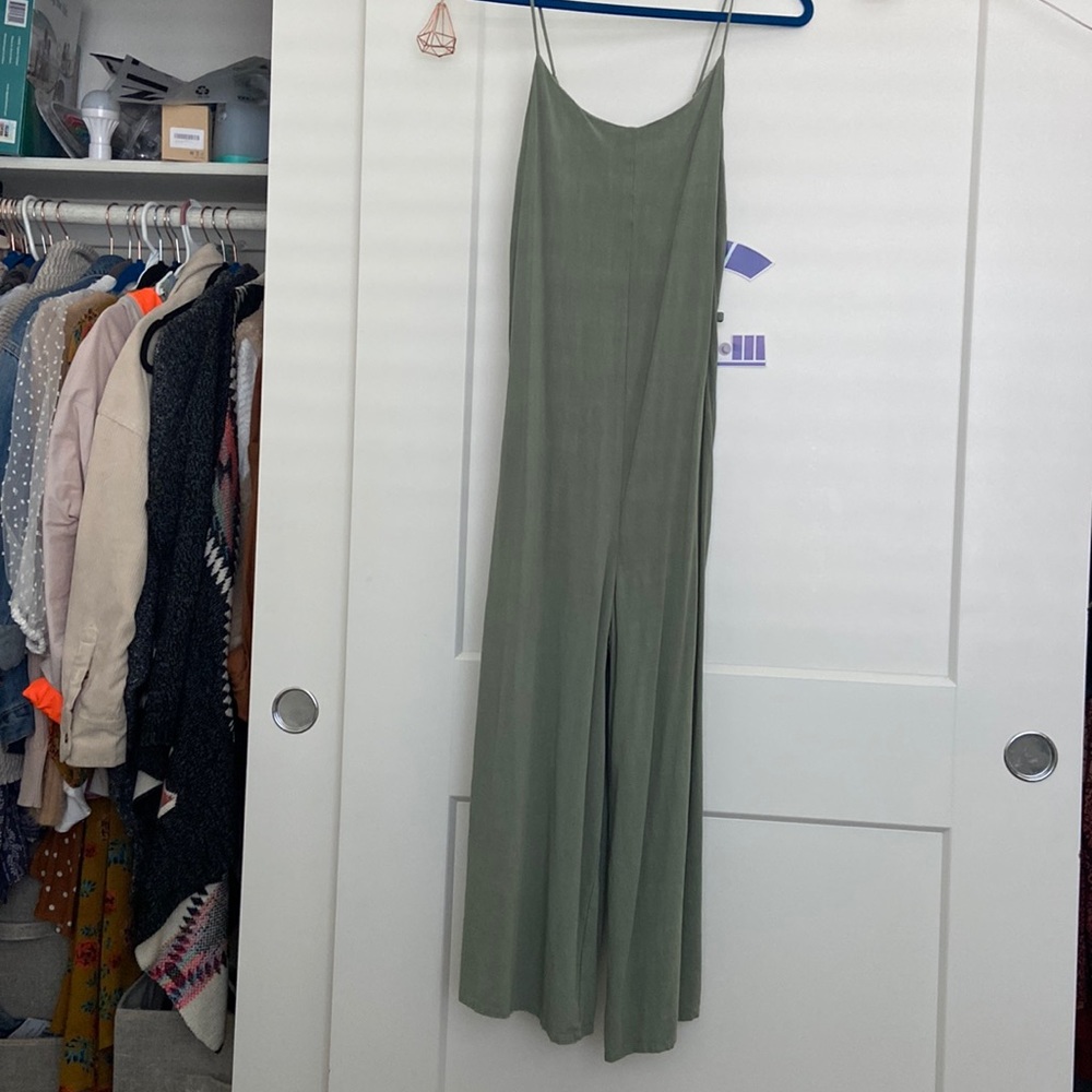 Wide leg Sage Jumpsuit